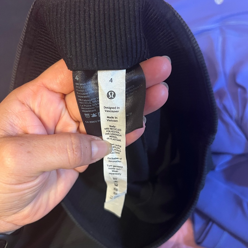 Lululemon Black purple and pink leggings   Size 4 bundle of 3